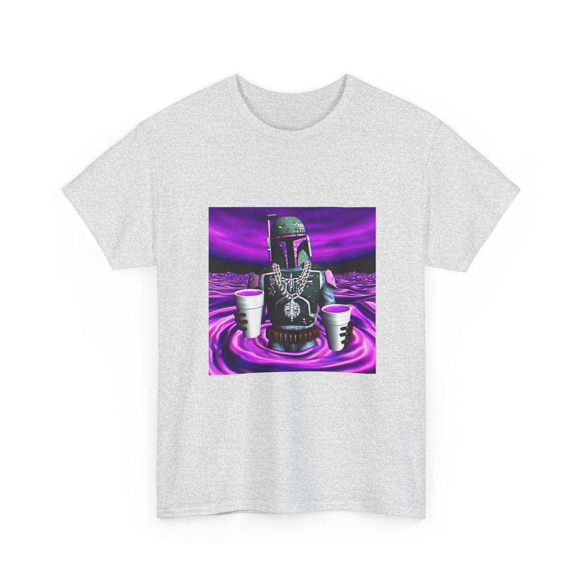Boba Fett Sipping Purple In A Hypnotic Realm