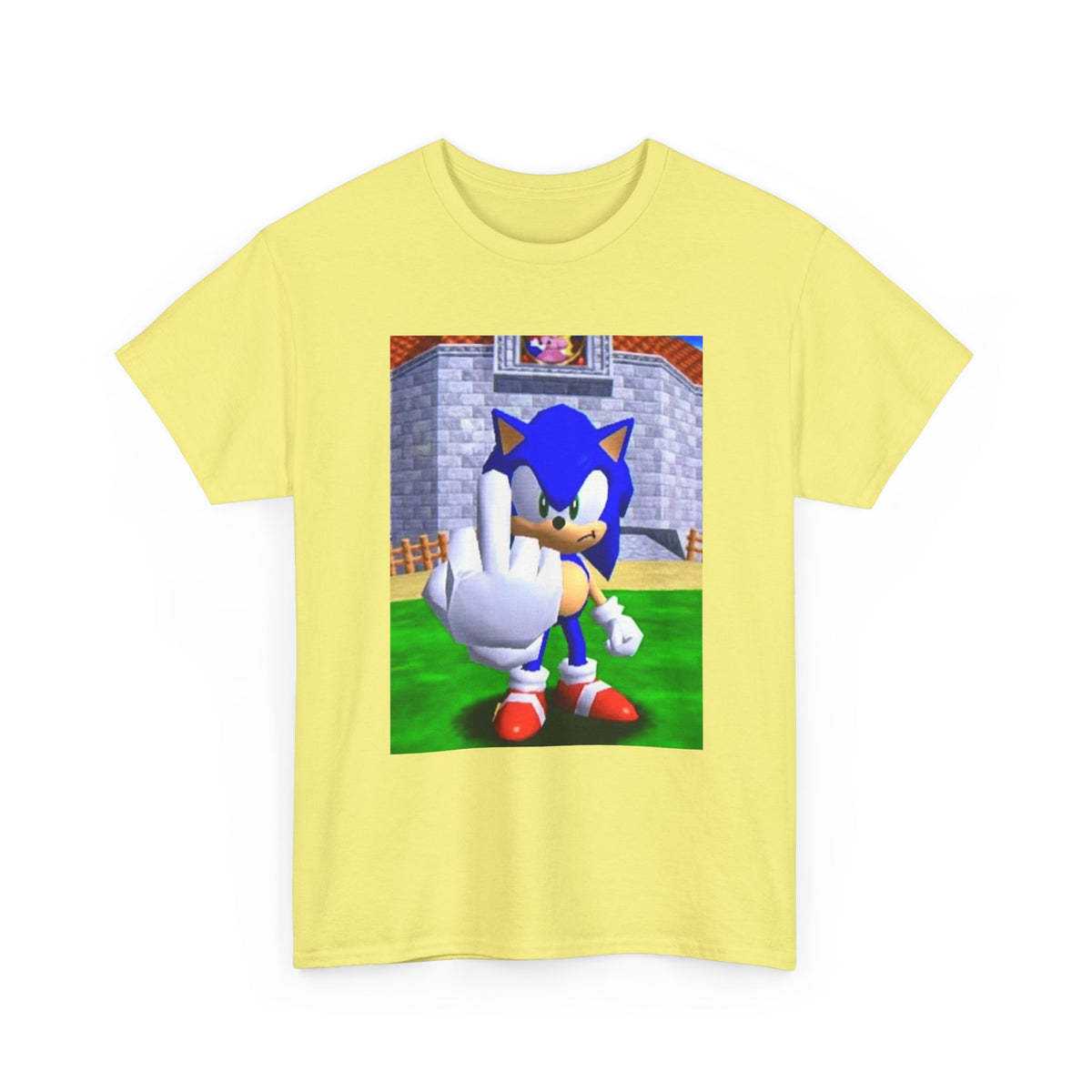 Sonic Flipping Off In The Castle Grounds
