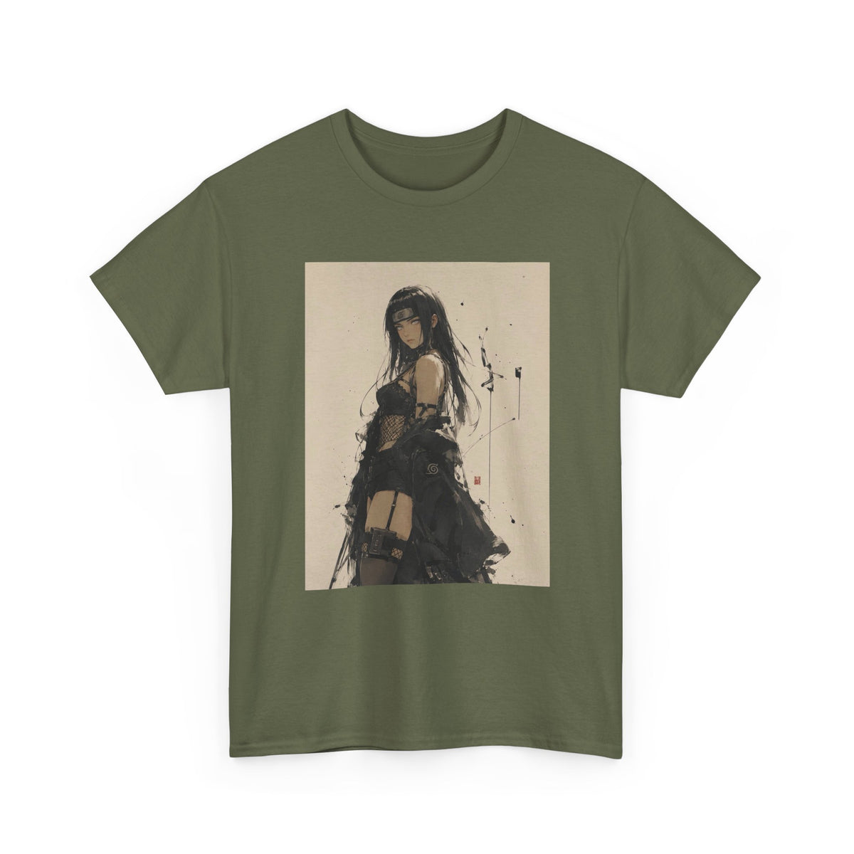 Anime Goth Girl Standing Confidently Tee