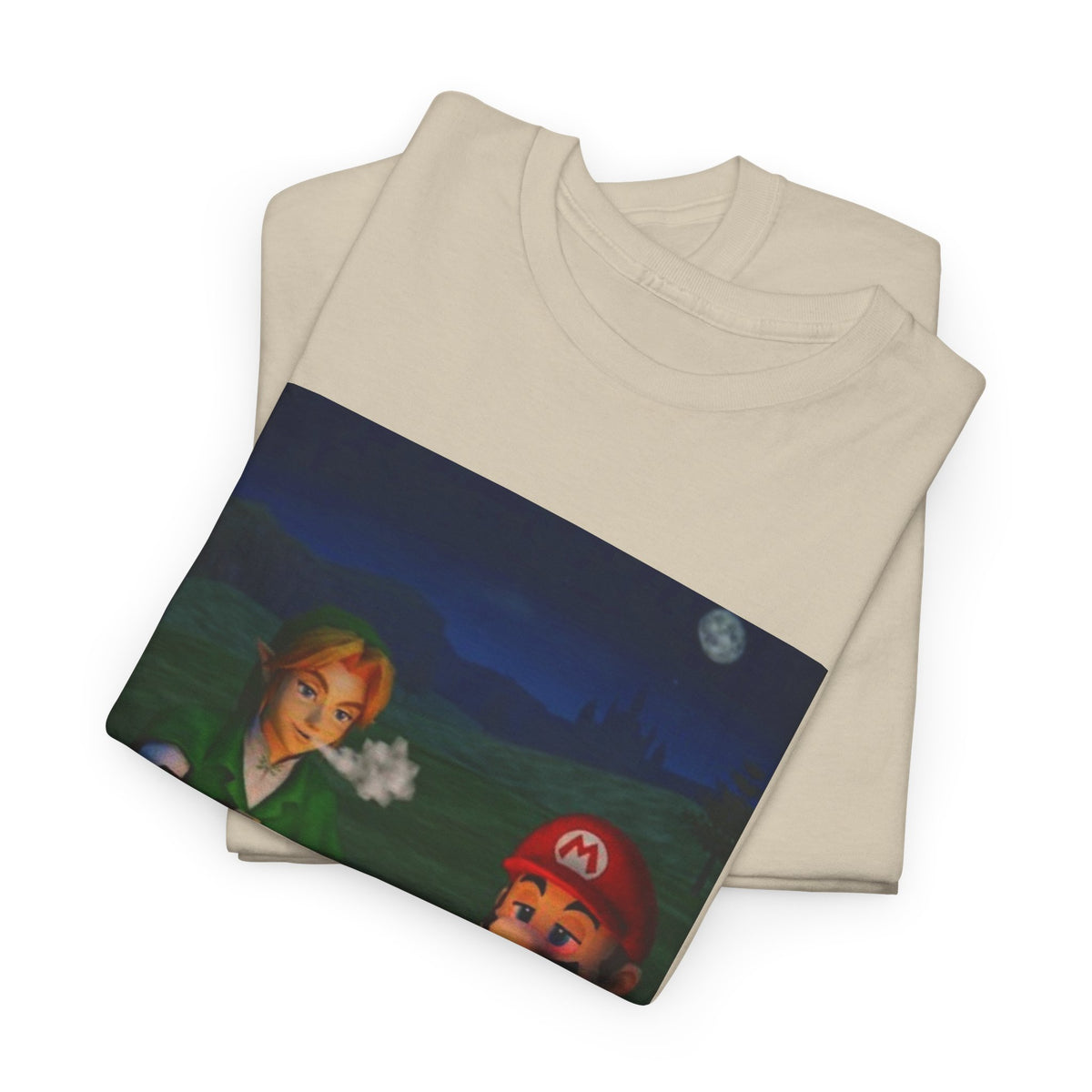 Link and Mario Campfire Smoke Session Tee