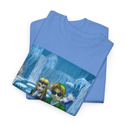 Link And Dark Zelda Chilling In Zora's Domain
