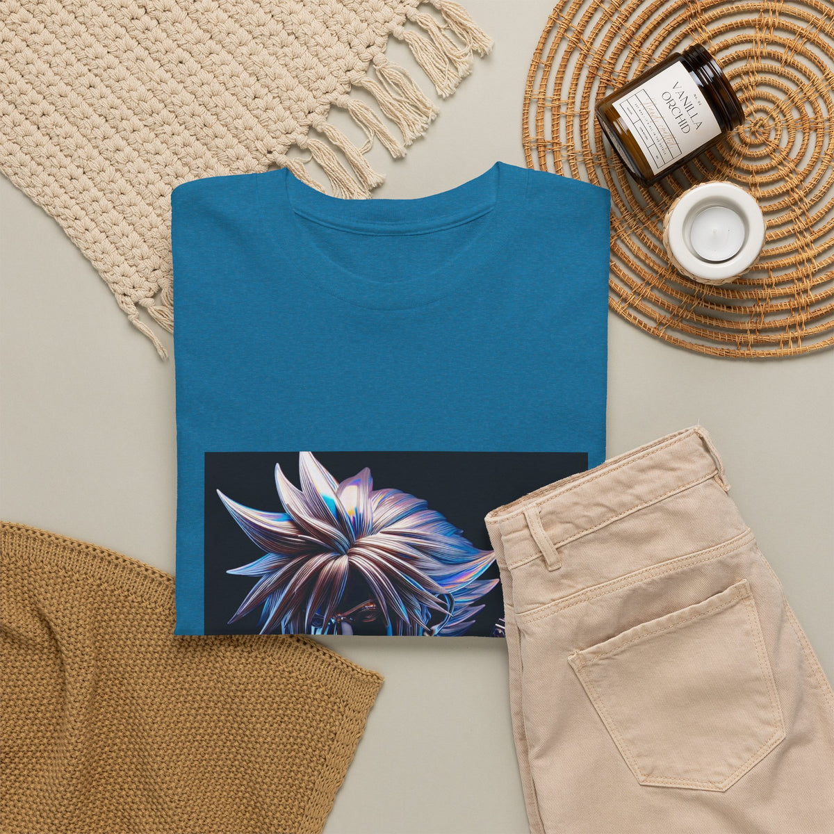 Chrome Warrior With Spiky Hair Tee