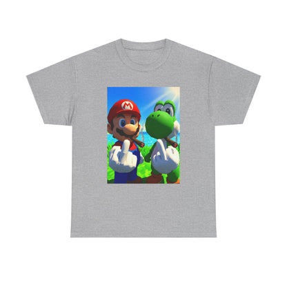 Mario And Yoshi Flipping The Bird