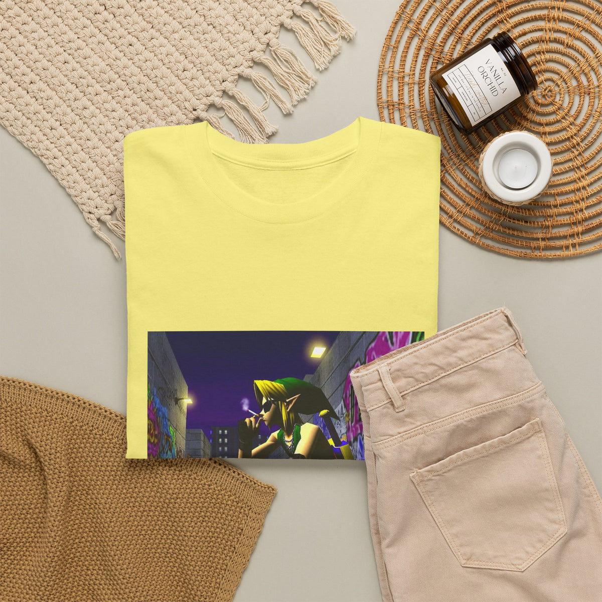 Edgy Link Smoking In Alley Tee