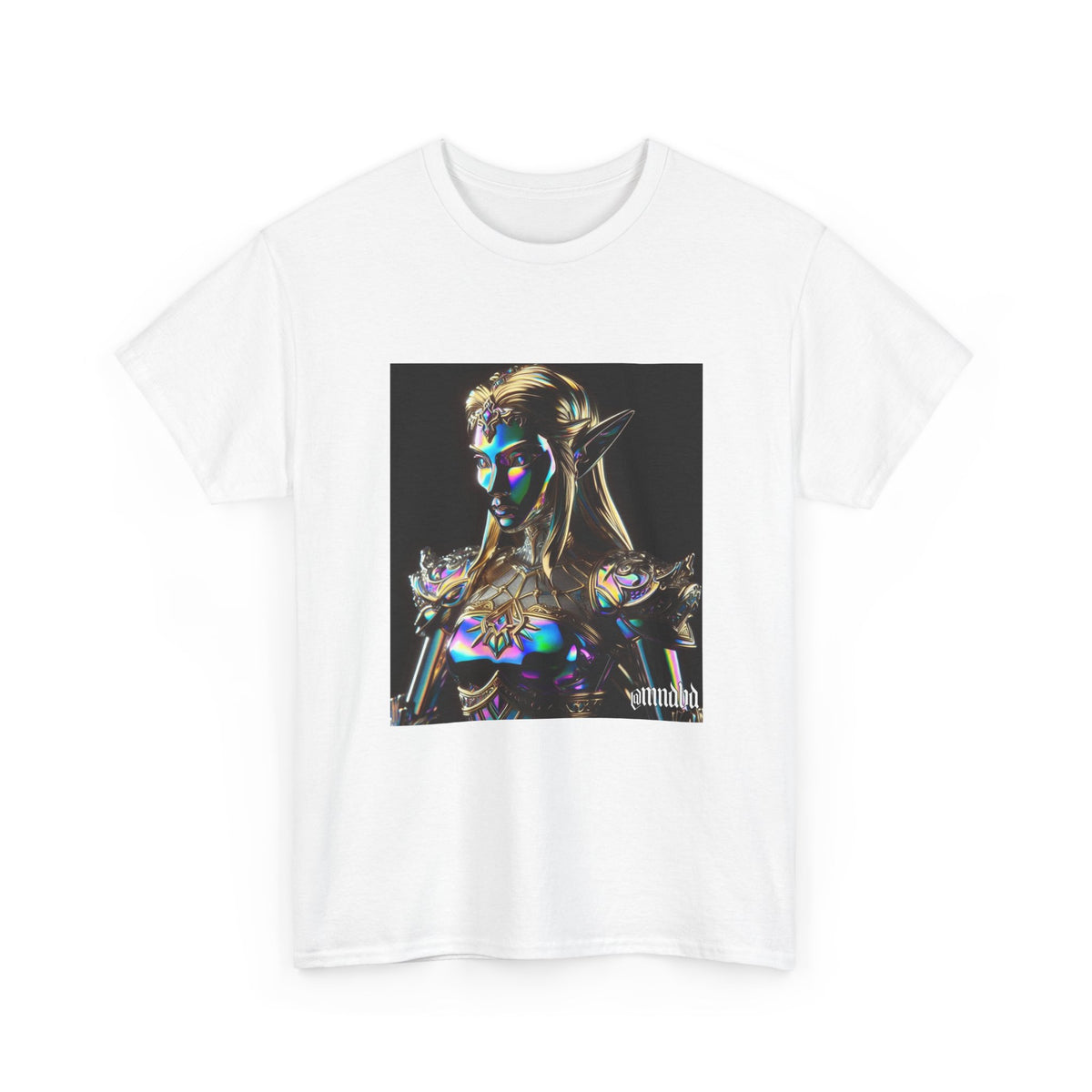 Iridescent Elven Warrior Princess Chrome Tee