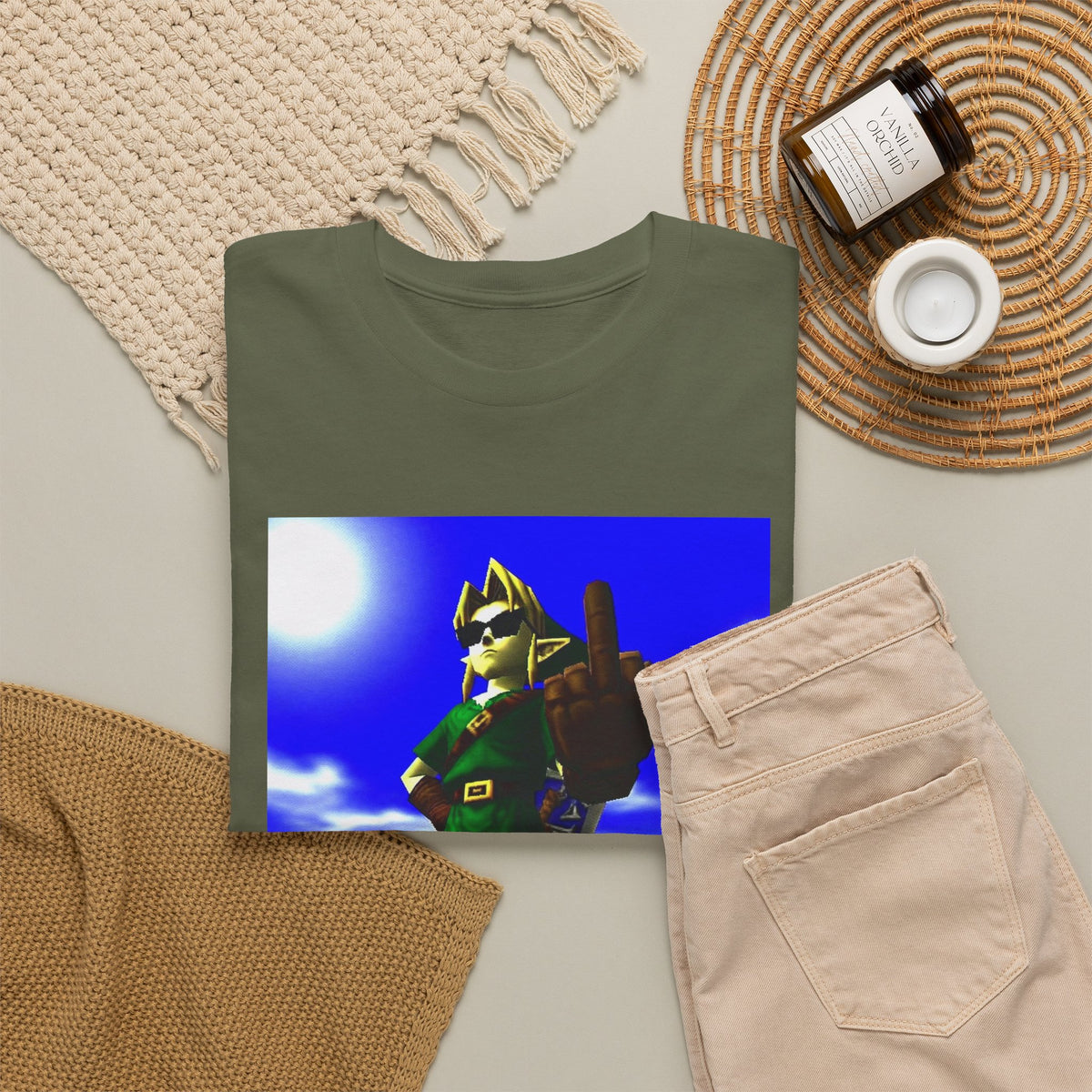 Cool Link Flipping The Bird Tee
