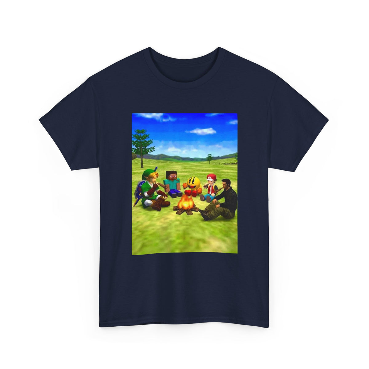Iconic Gamers Smoking Around Campfire