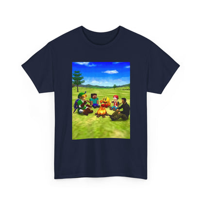 Iconic Gamers Smoking Around Campfire