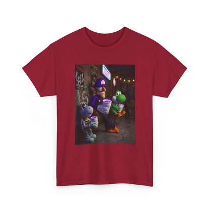 Waluigi, Yoshi, And Dry Bones Leanin' Chill Tee