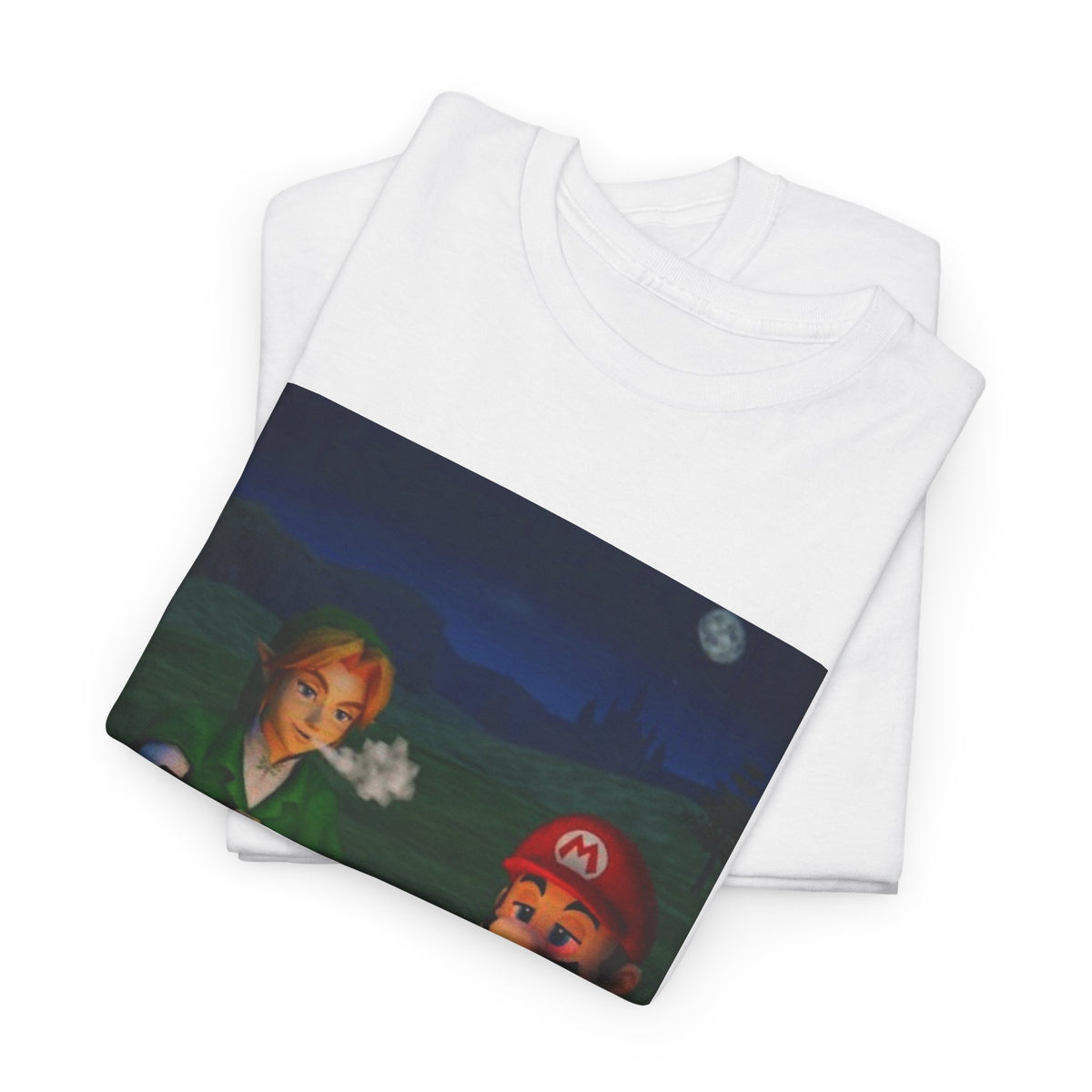 Link and Mario Campfire Smoke Session Tee