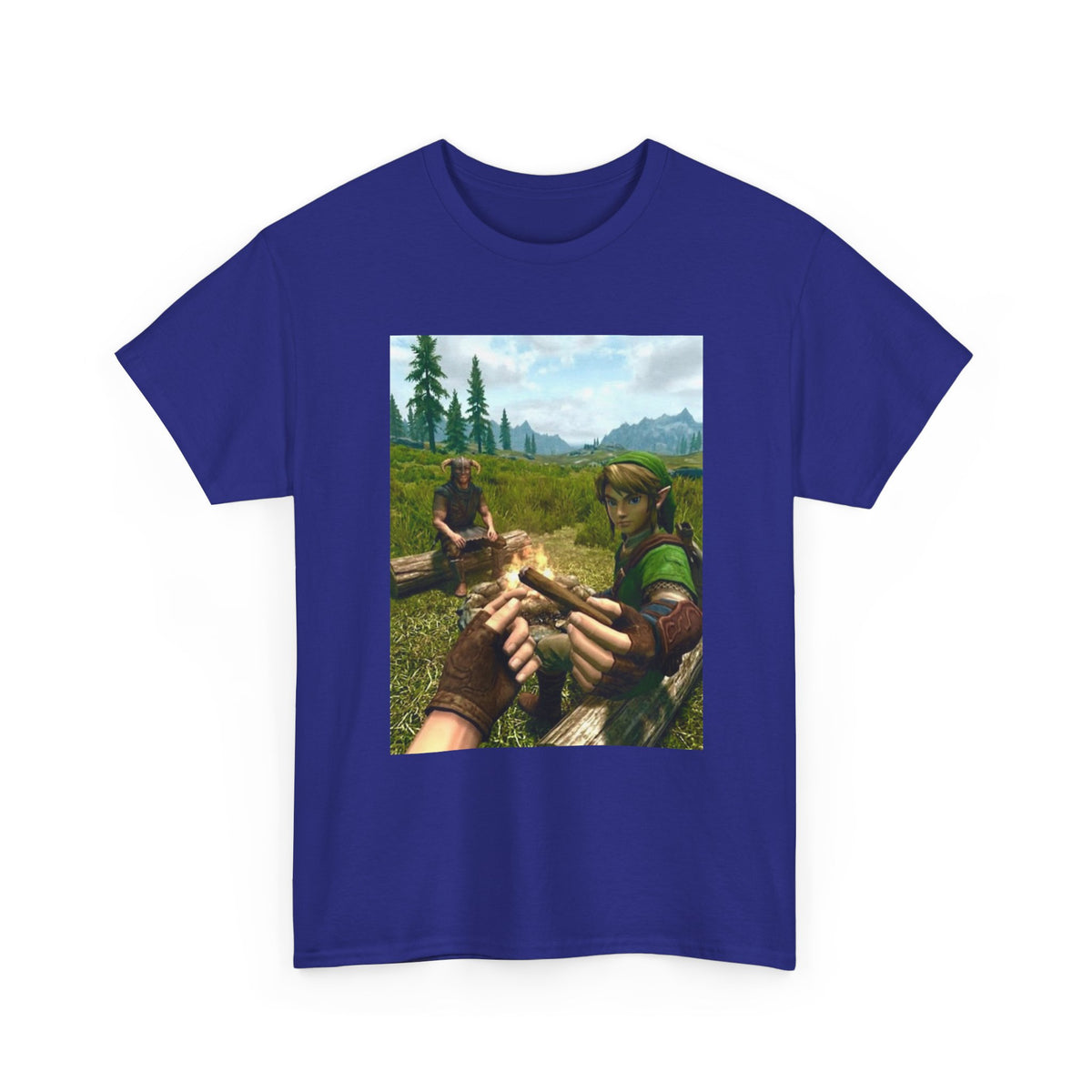Link and Dragonborn Blaze By The Campfire