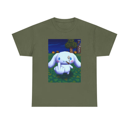 Cinnamoroll Smoking Blunt Flipping Bird Tee