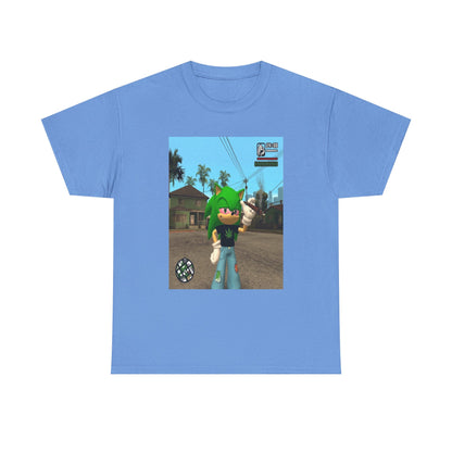 Chill Green Hedgehog Smoking Blunt Tee