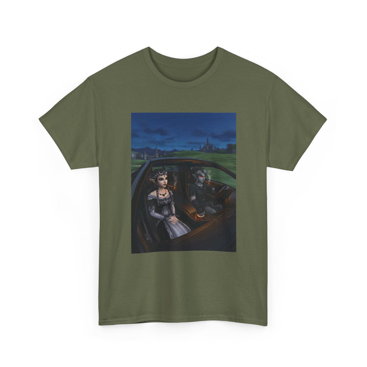 Dark Link And Midna Smoking In Car Tee