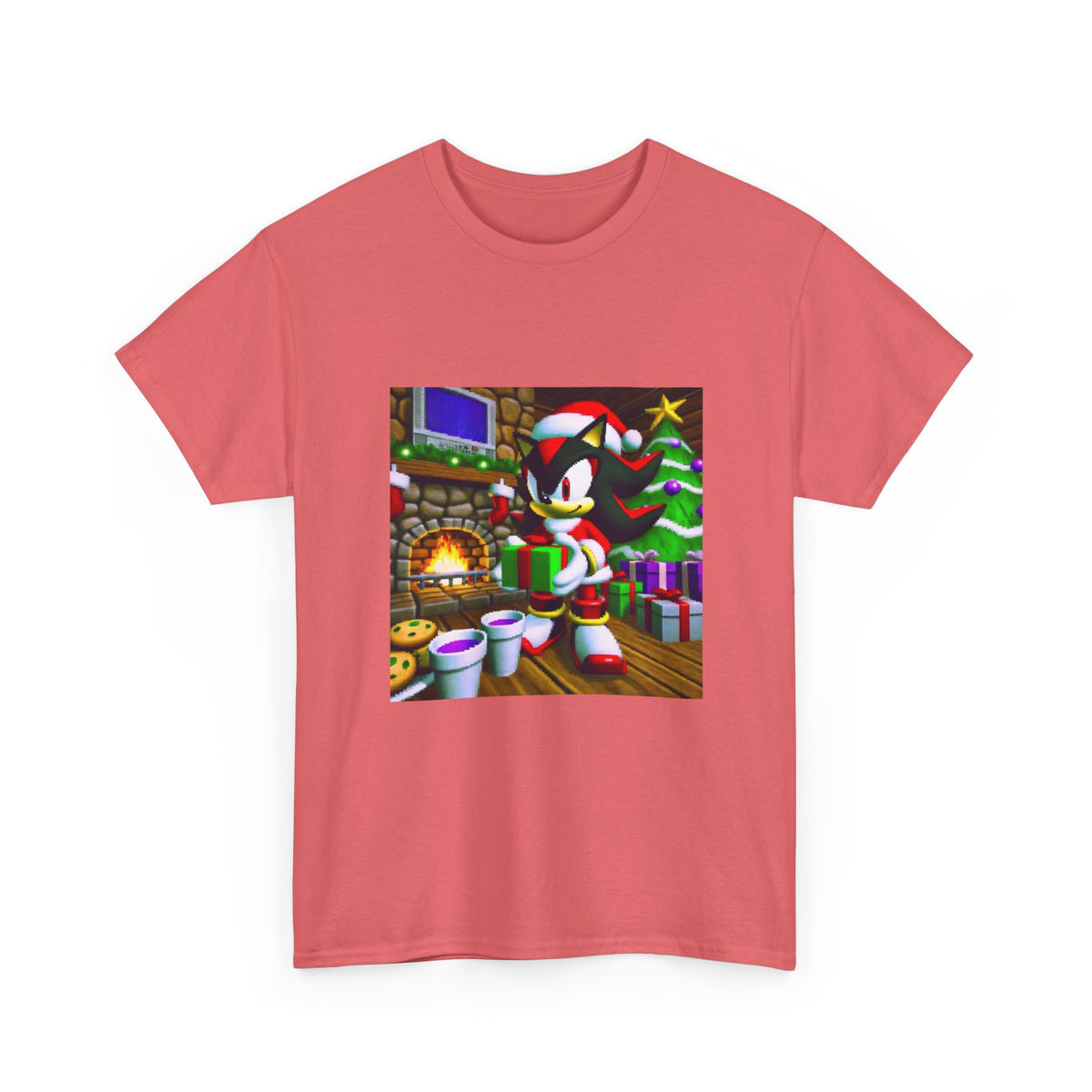 Shadow The Hedgehog Christmas Drip Tee