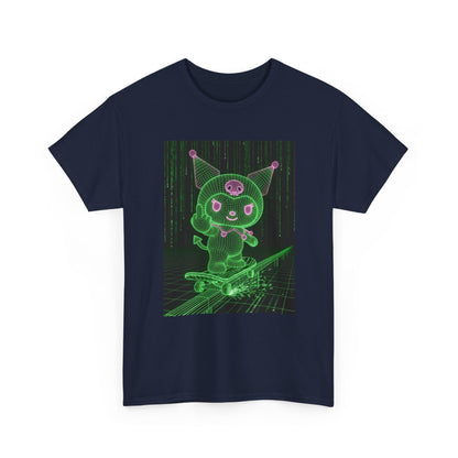 Kuromi Matrix Glitch Skateboard Flip Tee