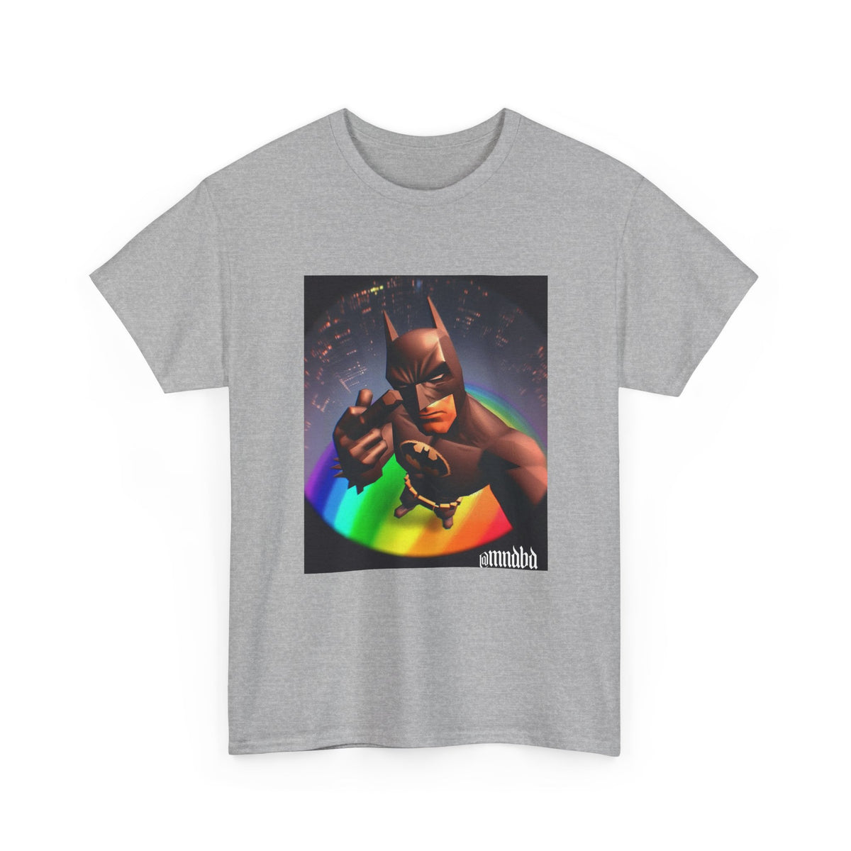 Batman Giving Finger Over Rainbow City