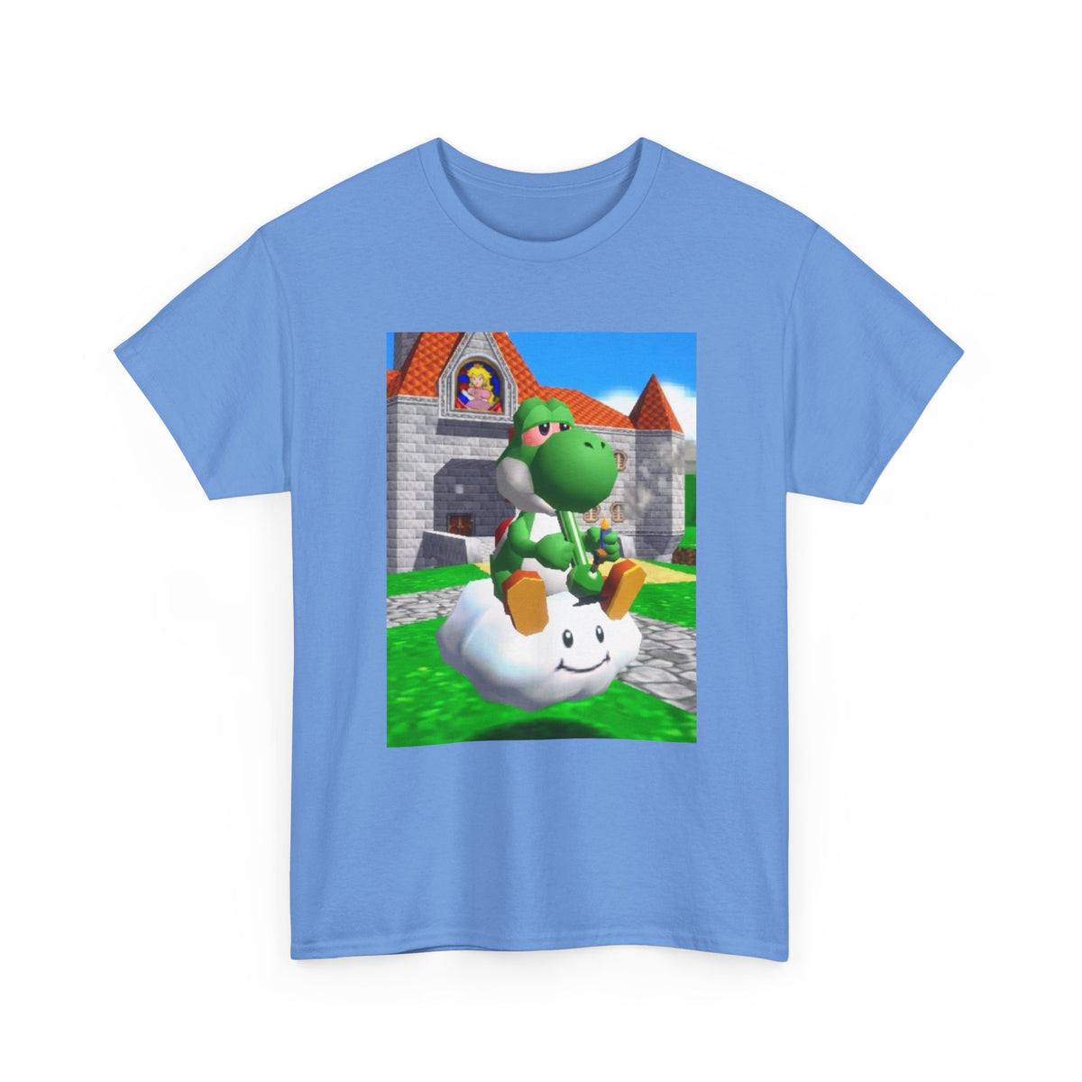 Yoshi Chilling On Cloud At Princess Peach's Castle
