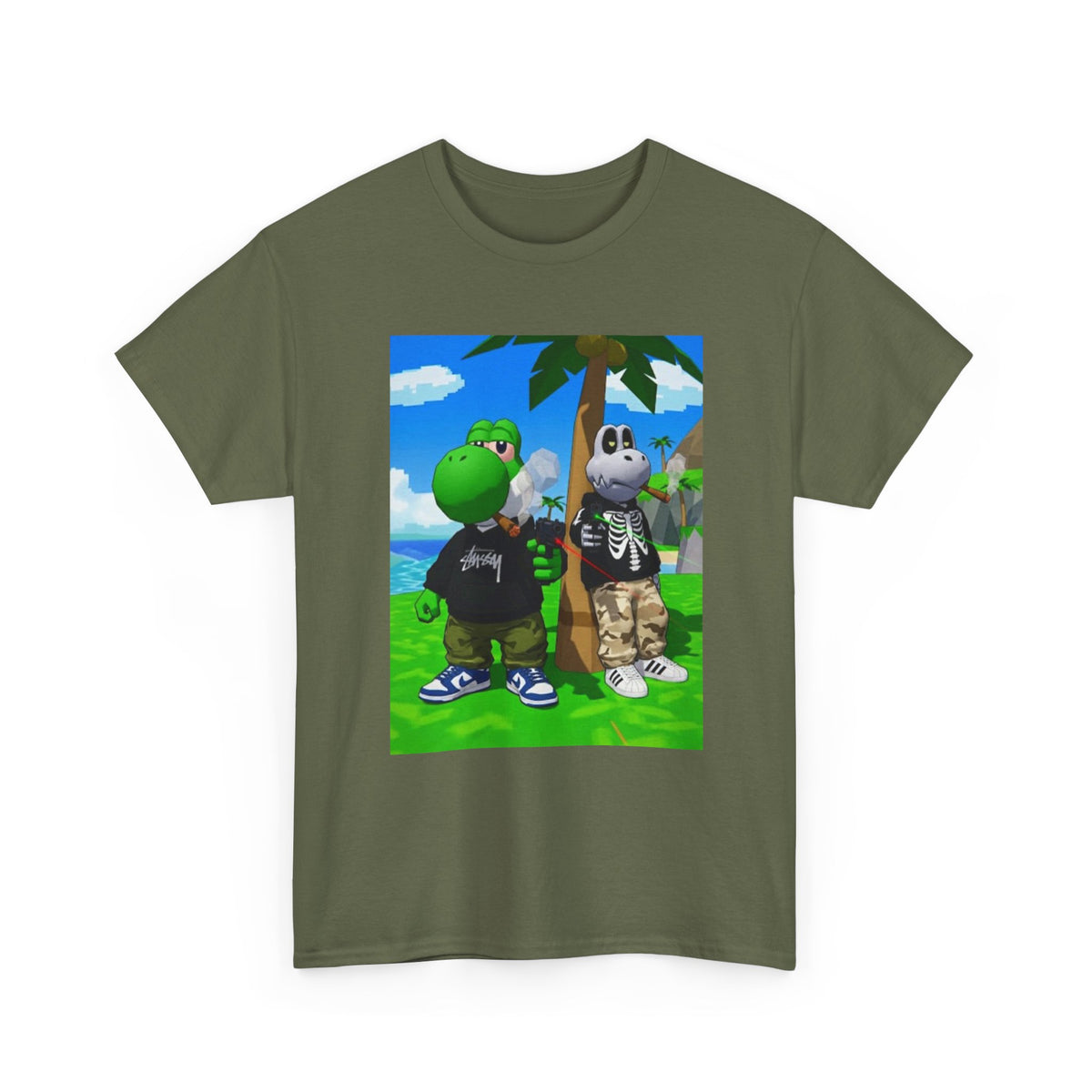 Yoshi And Dry Bones Smoking Thugs