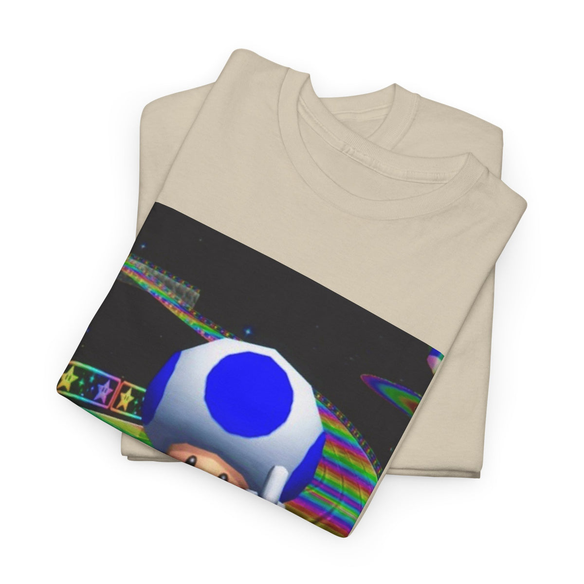 Blue Toad Flipping Off On Rainbow Road Tee