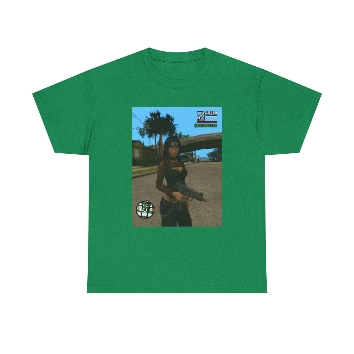 Anime Assassin Girl Holding Gun Tee