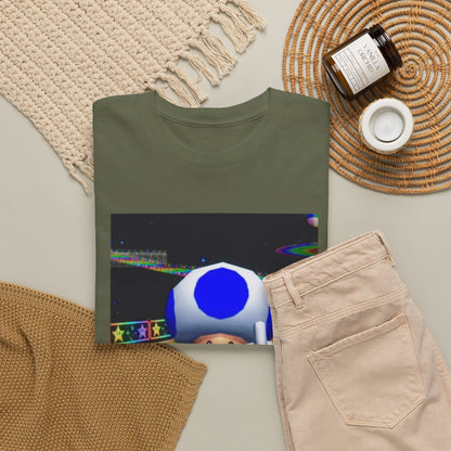 Blue Toad Flipping Off On Rainbow Road Tee