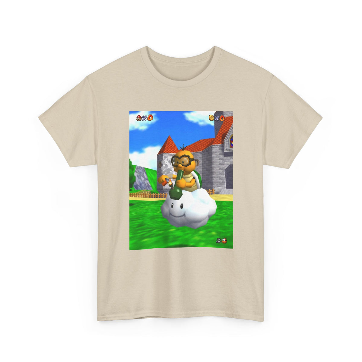 Lakitu Enjoying A Hit On Lakitu's Cloud