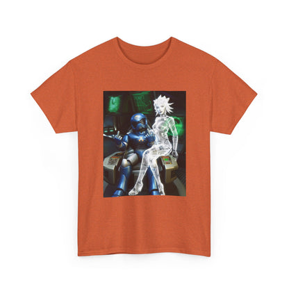 Cyborg & Hologram Flipping The Bird Tee