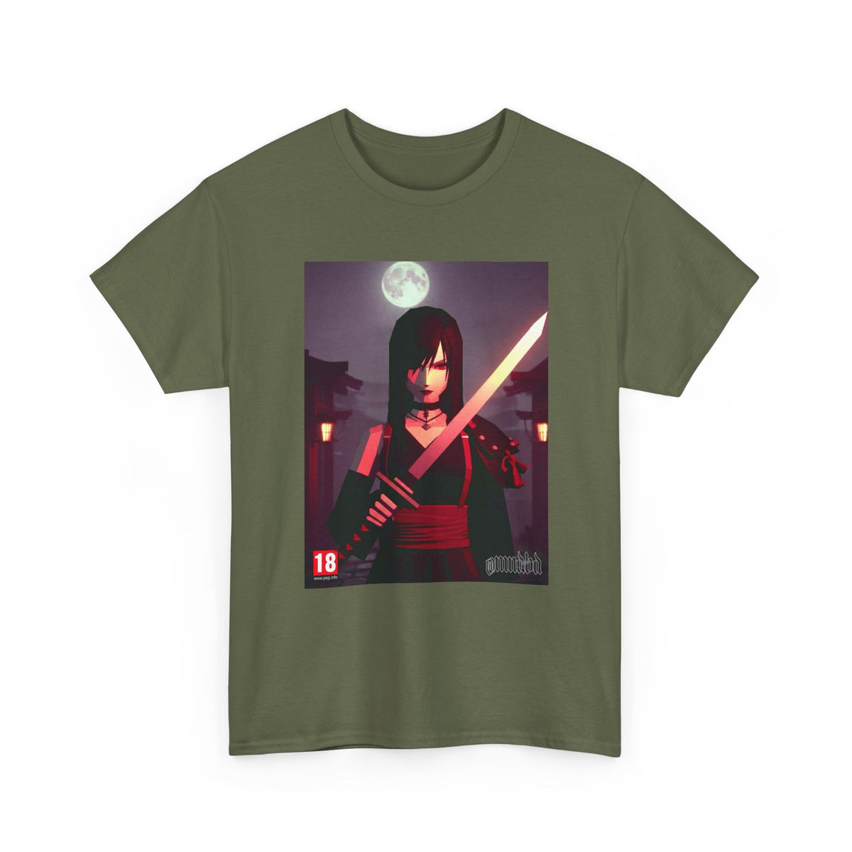 Samurai Warrior With Glowing Katana Tee