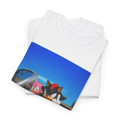 Shadow and Amy Flipping Off The World Tee