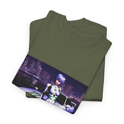 Rei Ayanami With Nissan Skyline GTR