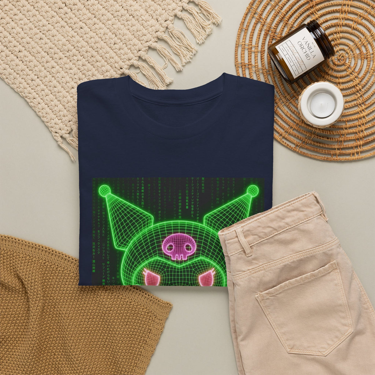 Kuromi Flipping The Bird Matrix Tee