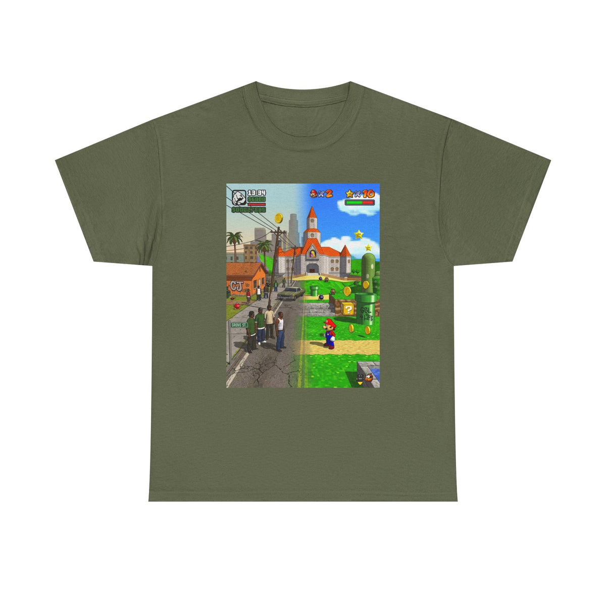 GTA San Andreas Meets Mario Mashup Tee