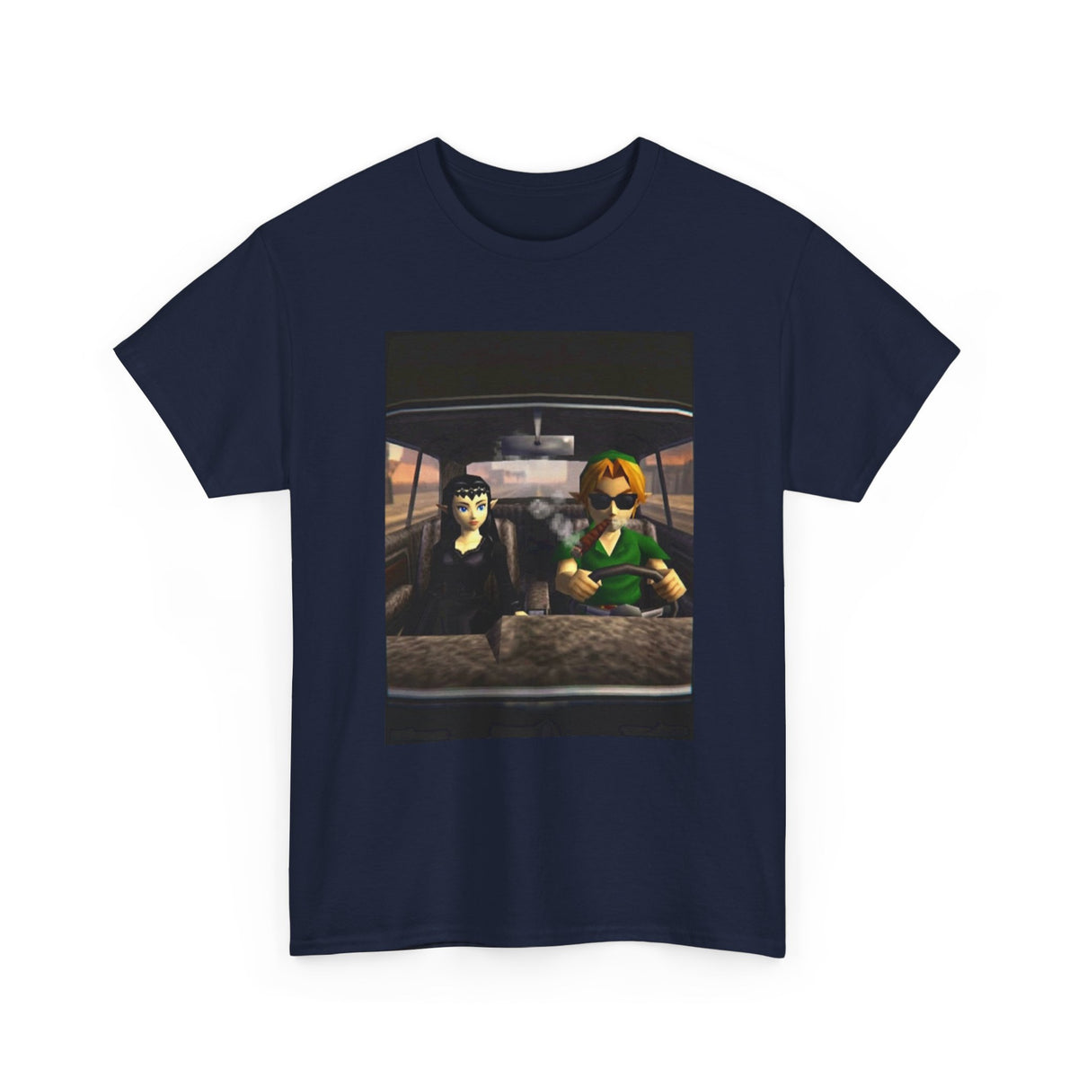 Link And Zelda Cruising And Smoking