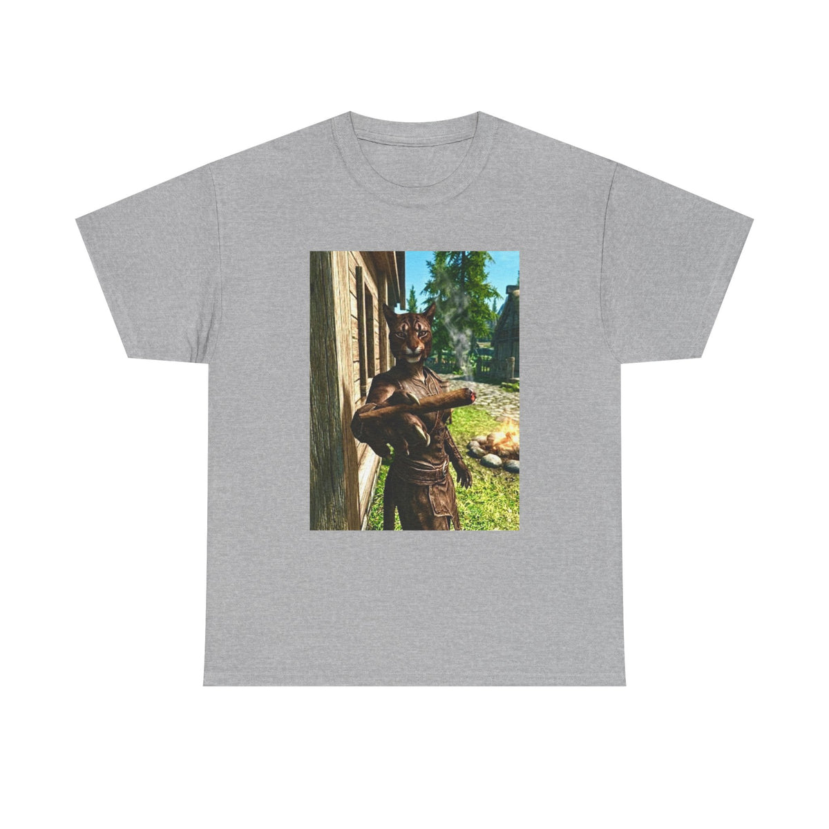Khajiit Taking A Big Hit Tee