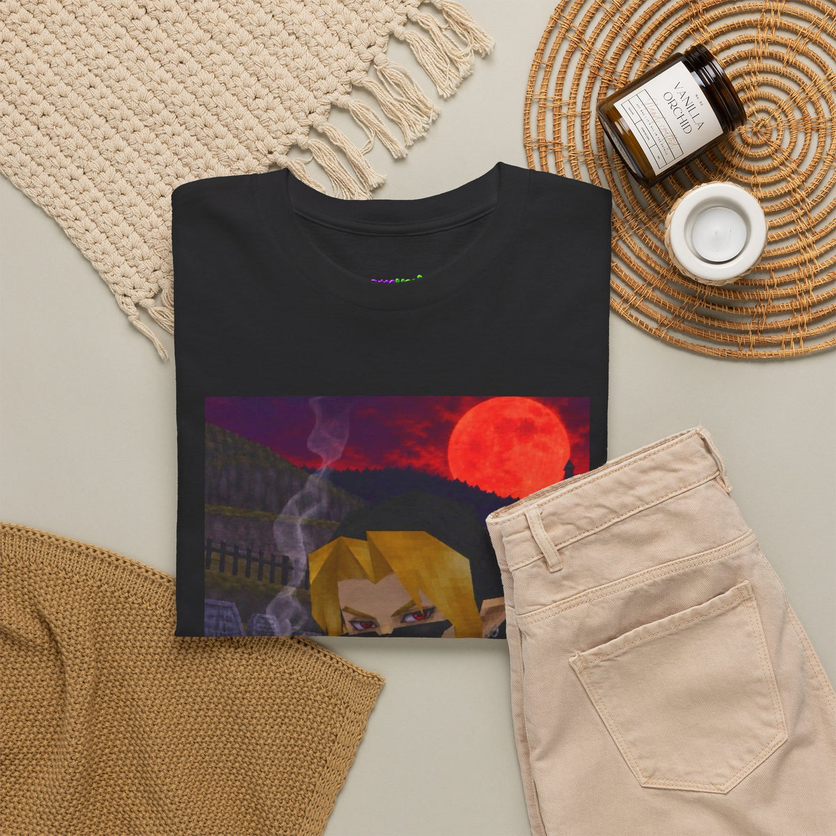 Mystic Green Canvas Graphic Tee