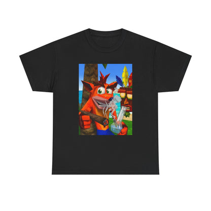 Crash Bandicoot Taking A Hit Tee