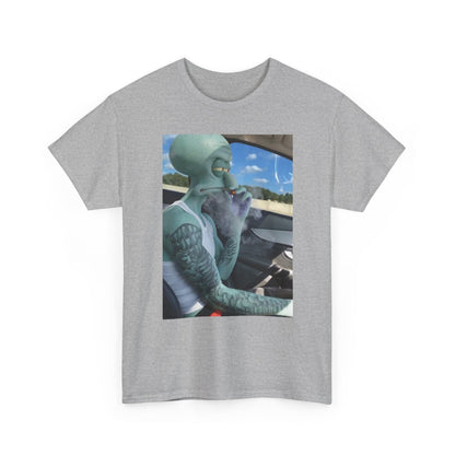 Tattooed Squidward Smoking Joint In Car