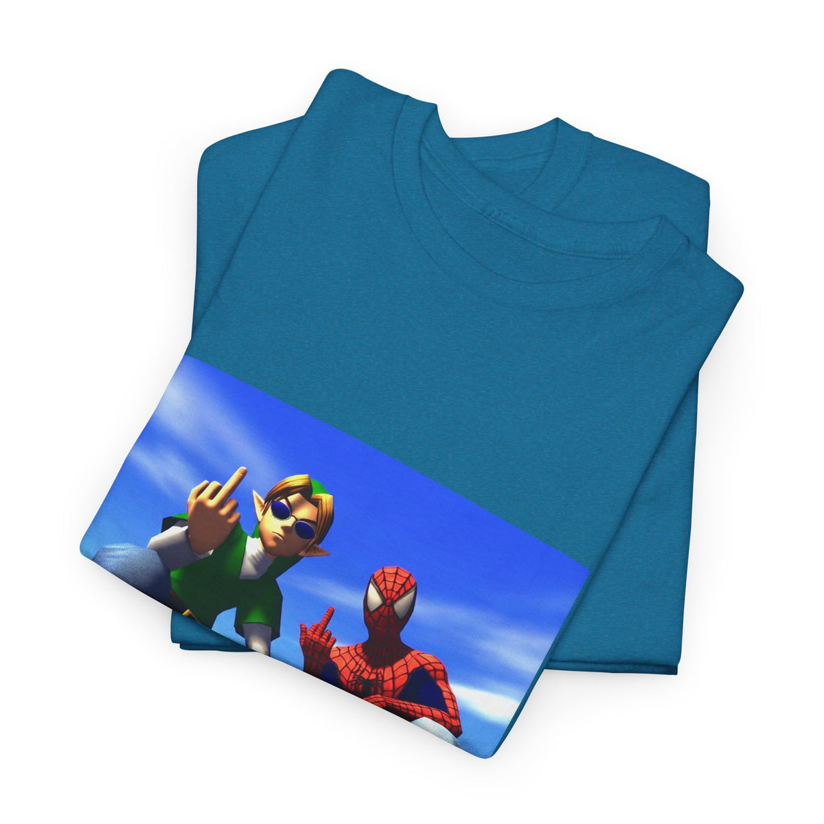 Link And Spider-Man Flipping The Bird