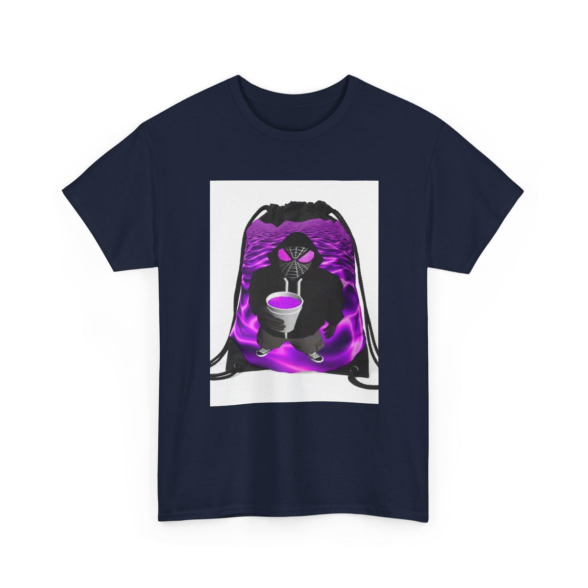 Spider-Hoodie Character Sipping Purple Drank Tee