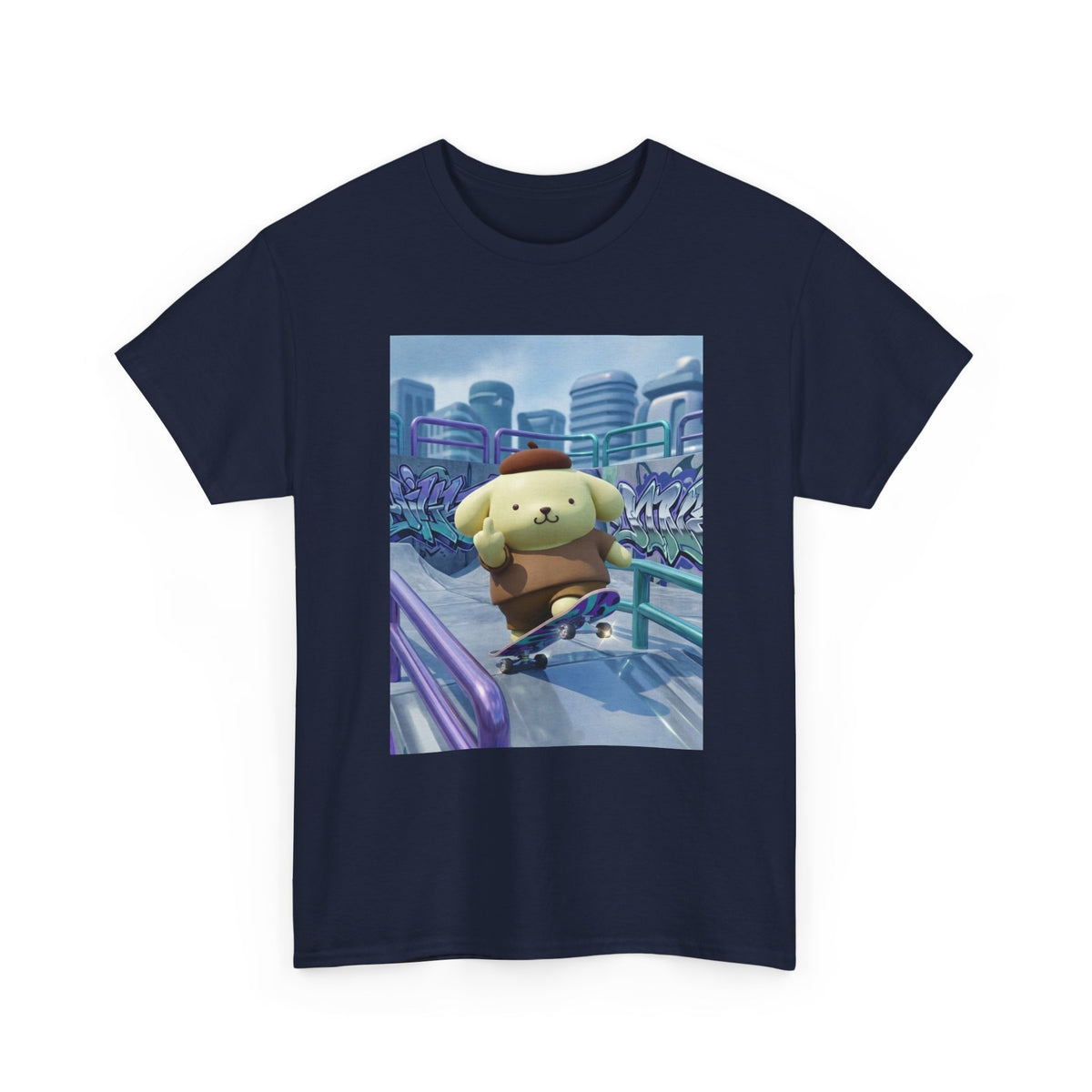 Pompompurin Flipping Off On Skateboard