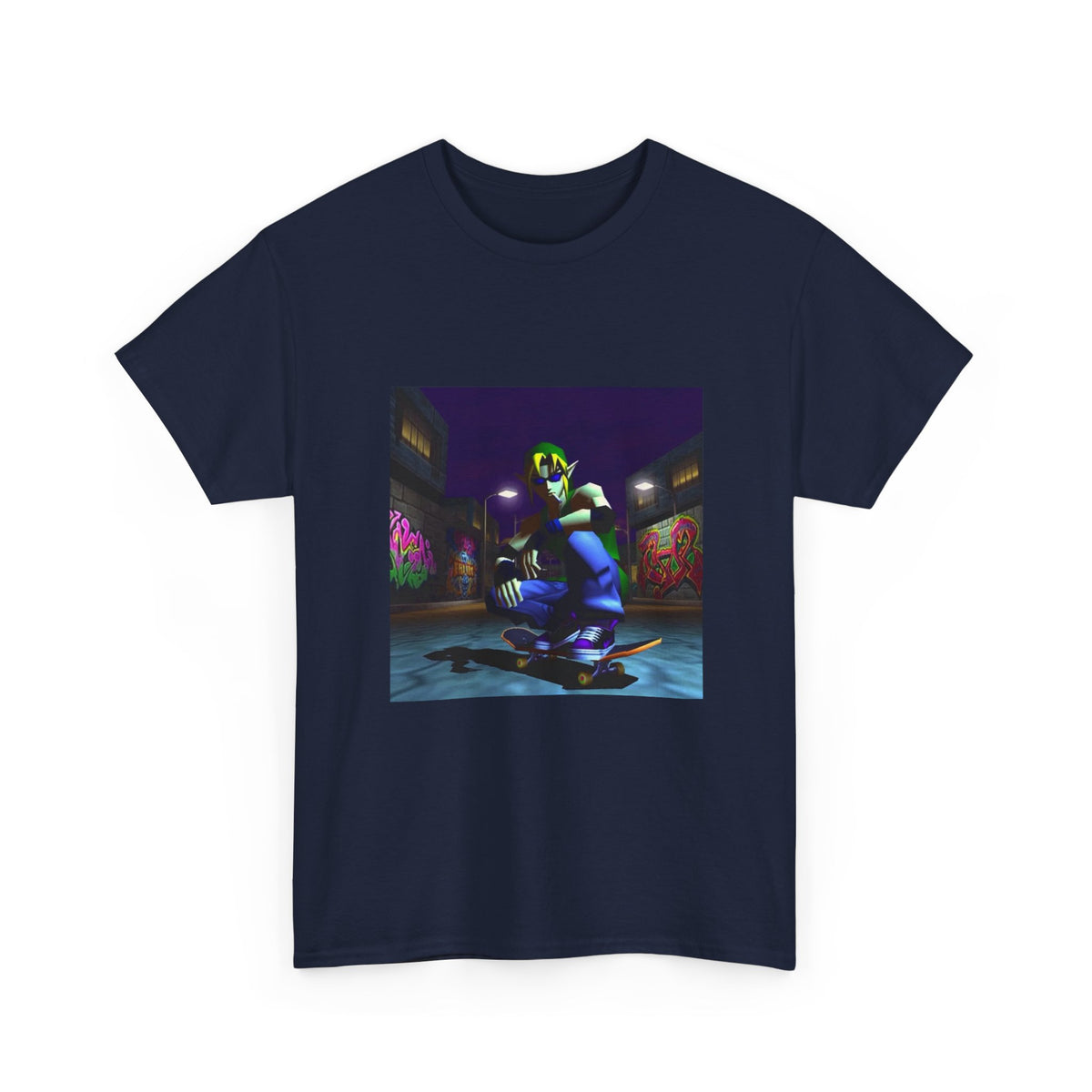 Skater Link Smoking In Neon Alley Tee