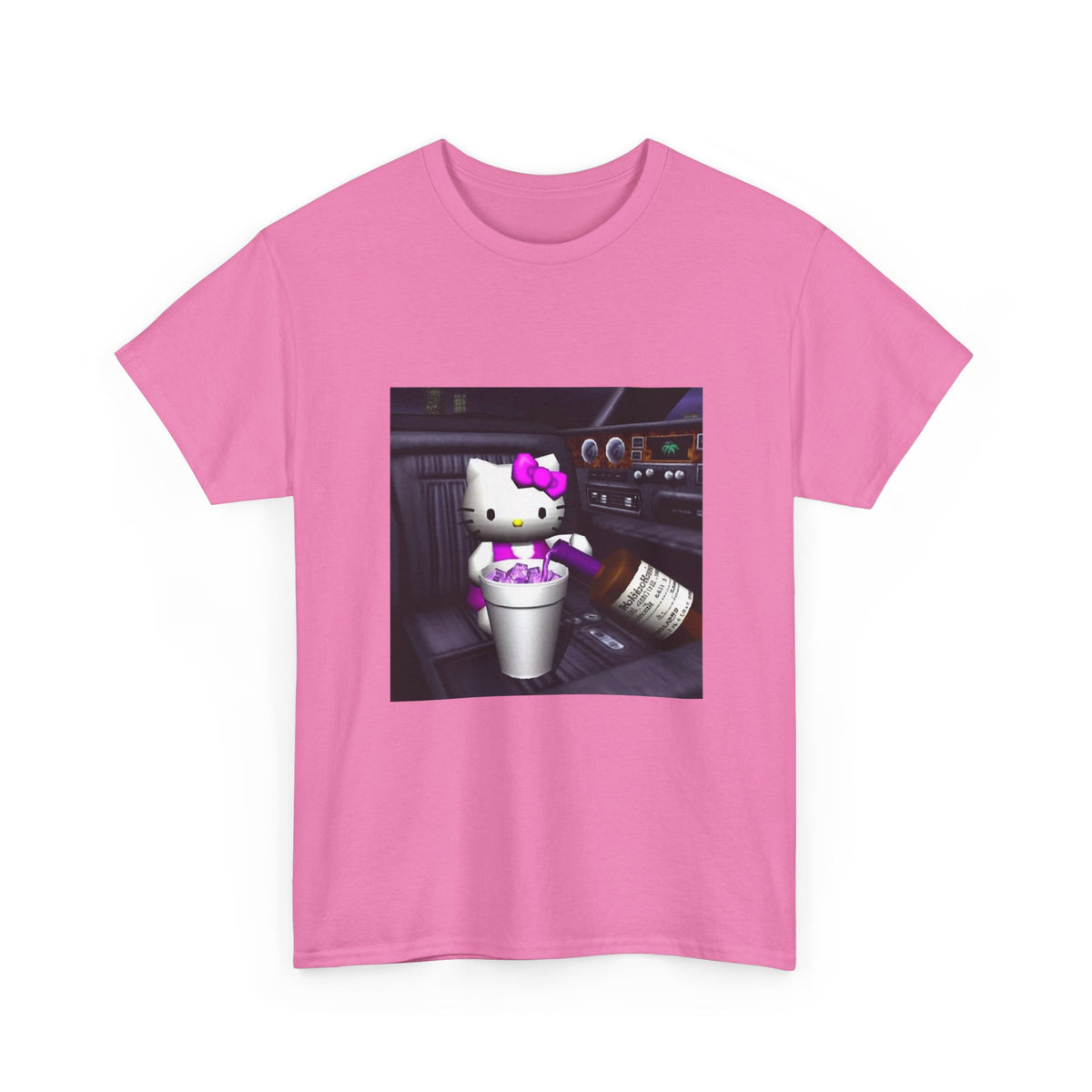 Kitty Pouring Purple Drank In Car Tee