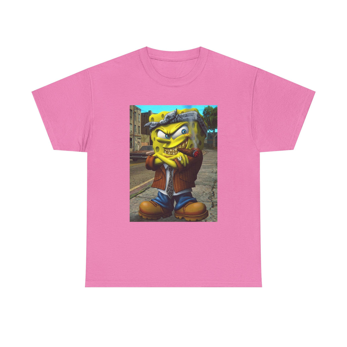 Thug Spongebob Smoking On The Streets