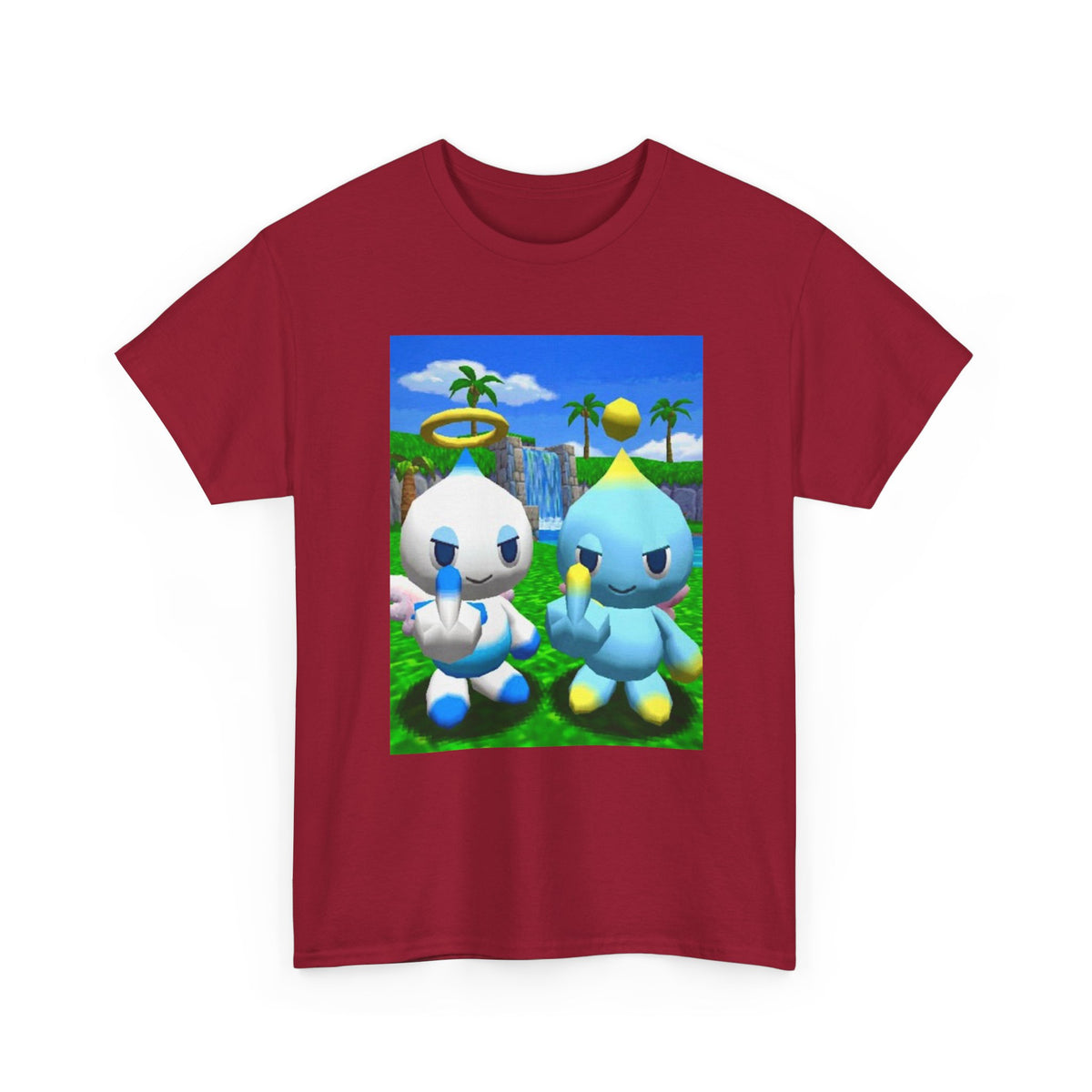 Chao Flipping Off In Paradise Tee