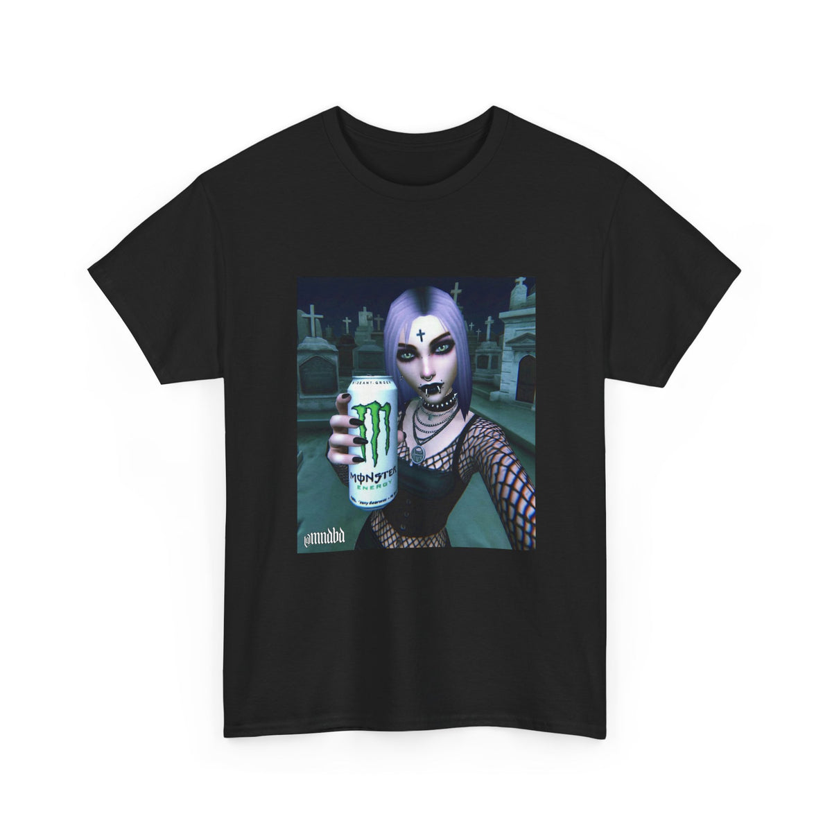 Gothic Girl Offering Monster Energy