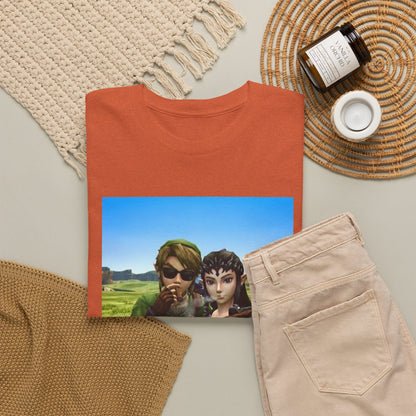 Link And Zelda Smoking Cigars Tee