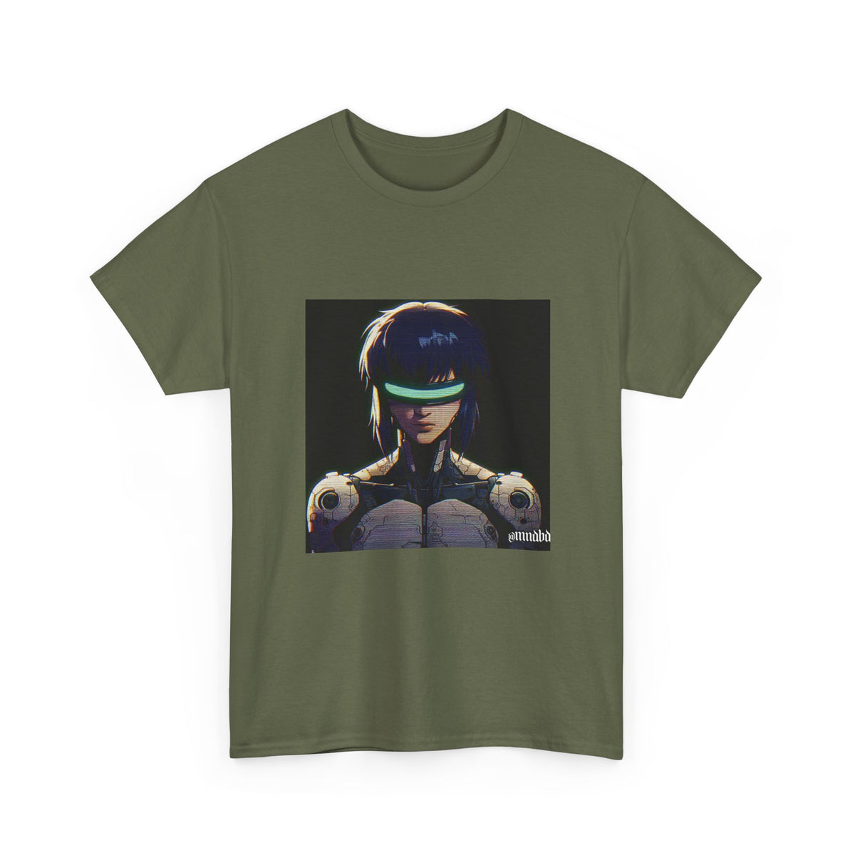 Cybernetic Major Motoko Kusanagi Glitch Art Tee
