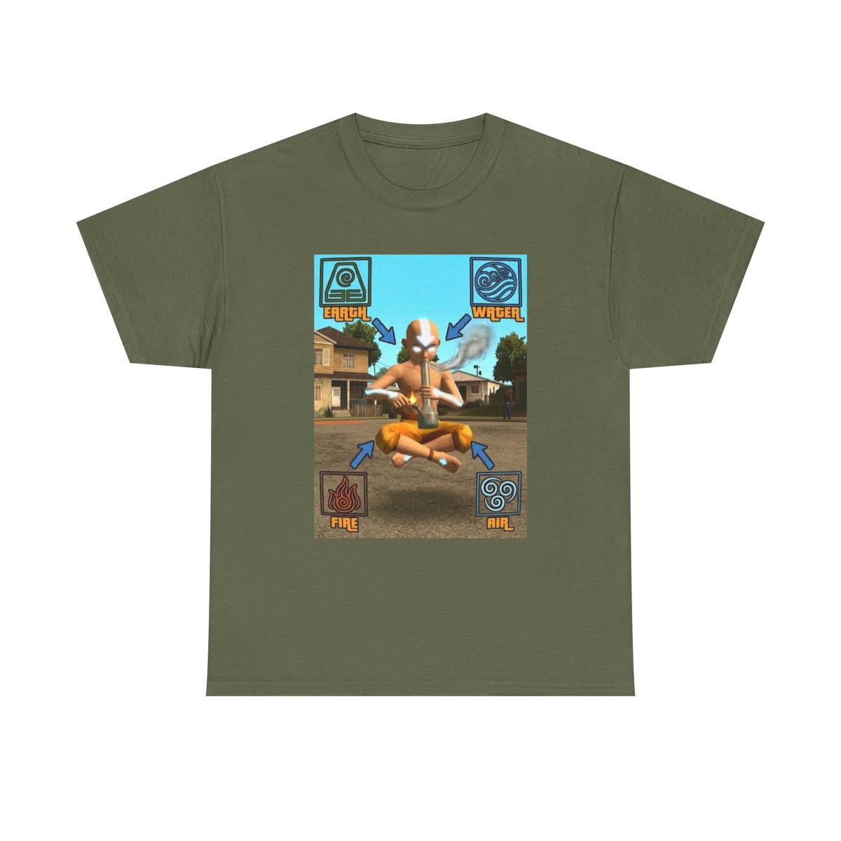 Bender Aang Meditating with Bong Tee