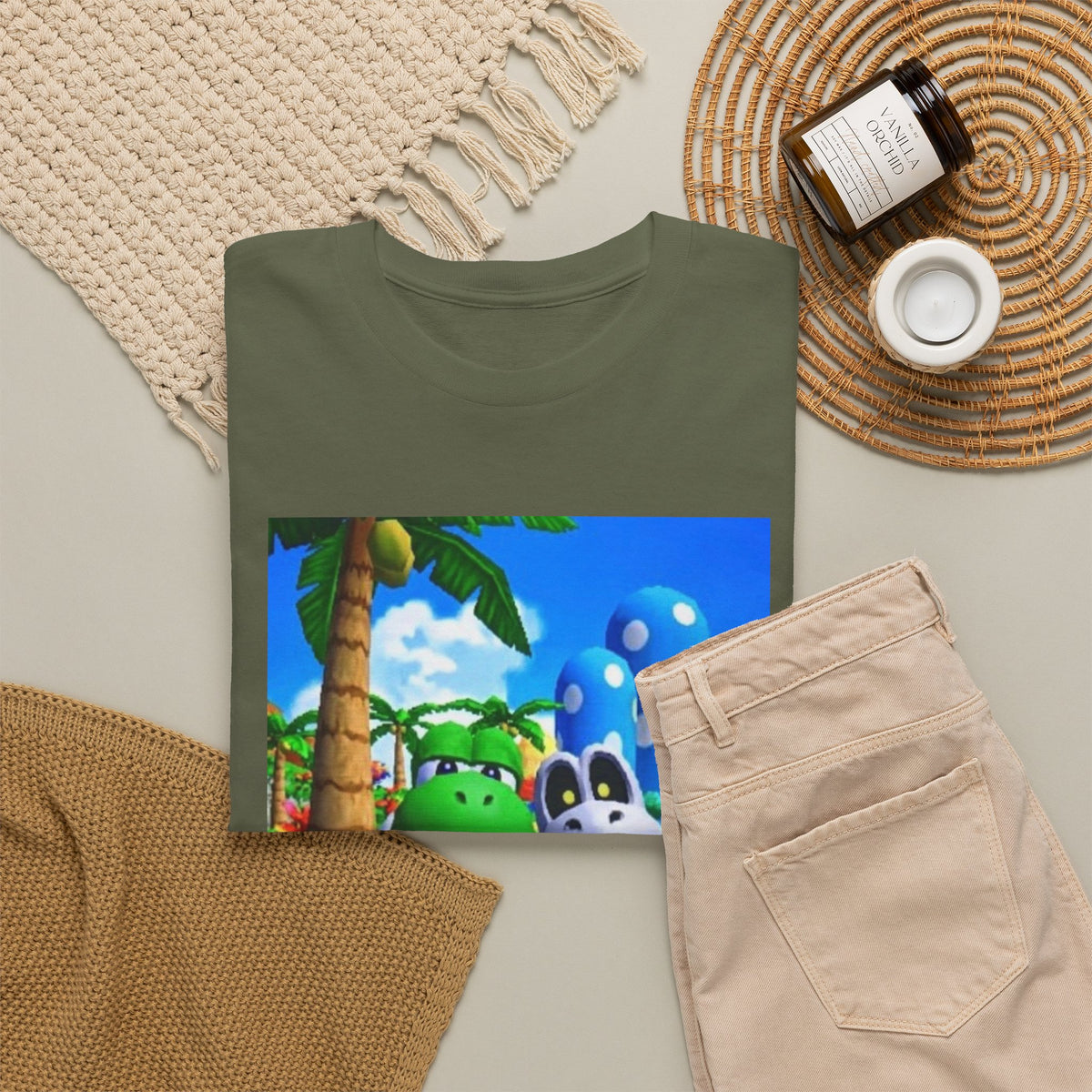 Yoshi And Dry Bones Flipping The Bird Tee (Design 6)